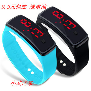 韩版LED手环二代硅胶电子碗表儿童男女学生运动硅胶电子手表