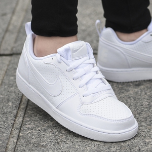 耐克女鞋nike court borough 纯白色小白运动休闲板鞋av3171-100
