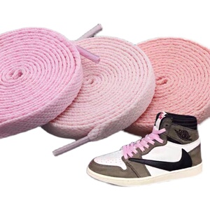 适配aj1aj4 6女神联名高帮篮球运动鞋男女倒钩粉色扁平原装鞋带绳