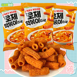 CU便利店涞可香辣芝士味年糕条韩国进口休闲零食膨化食品83g