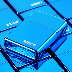 芝宝打火机zippo正版 蓝色火焰蓝冰标志zppo美国原装正品男士礼物
