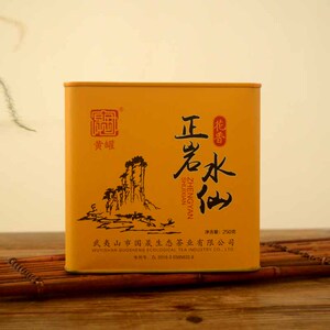 国晟义发武夷岩茶正岩水仙花香浓香型乌龙茶功夫茶铁罐装礼盒250g