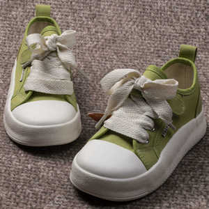新品童鞋1291魔术贴粘扣儿童帆布鞋男女童板鞋透气布鞋2024春季