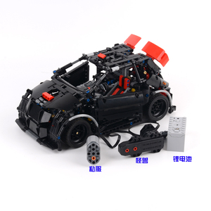 国产积木 兼容乐高 幻影mirage101跑车moc-1722 怪兽马达电动遥控