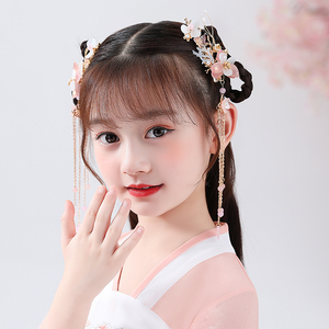 儿童发饰中国风汉服女童仙气活泼头饰小女孩古风襦裙可爱古装配饰