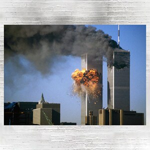 相纸海报 美国纽约世界贸易中心双子大厦911事件 c8b01a15