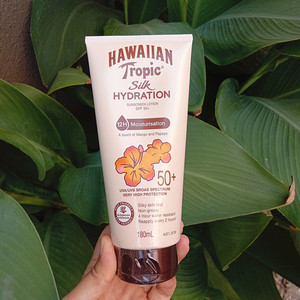 美国hawaiian tropic夏威夷热带丝绸保湿防水防晒霜乳180ml spf50