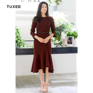 0011人付款淘宝欧洲站春季女装2022新款全智贤同款修身高端气质中长款