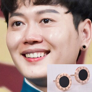 张云雷同款潮流耳环男士s925纯银针小辫儿二爷孟鹤堂耳钉女气质