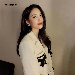 000人付款淘宝正品tuxee明星李宣美同款呢子蝴蝶结小
