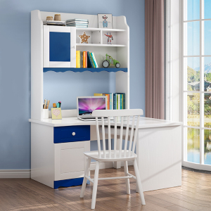 家装,建材 书房家具 电脑桌 儿童书桌书柜组合男孩实木
