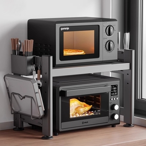厨房微波炉架置物架多功能多层架子烤箱收纳架家用台面支架双层