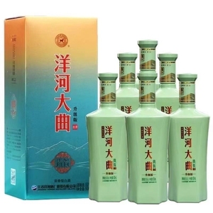 洋河大曲青瓷浓香白酒42度500ml*6瓶整箱口粮酒送礼品袋版本随机