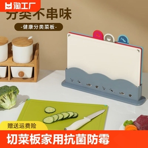 切菜板家用抗菌防霉塑料分类占板刀板专用砧板双面厨房食品级辅食