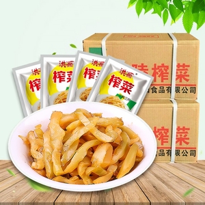 涪陵榨菜洪丽榨菜榨菜丝50克去皮小包装清淡不辣下饭菜厂家直发3