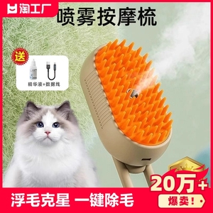 宠物喷雾按摩梳猫咪蒸汽梳子梳毛器猫毛梳猫梳子喷水去浮毛免洗澡