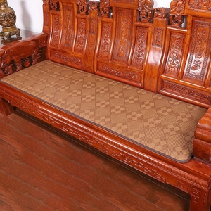 新中式红木沙发垫夏季凉席椅垫实木椅子座垫防滑实木沙发垫可定制