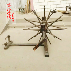 民俗老物件老纺车老农具怀旧老纺线车影视道具手摇纺车织布机包邮