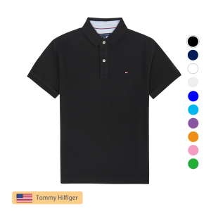 美国正品汤米TOMMY HILFIGER男夏短袖polo衫纯棉翻领T恤上班休闲