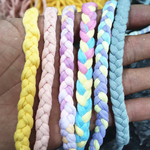 随机混一斤约9mm绒布编织麻花布条微弹力diy韩版发箍发夹bb夹材料