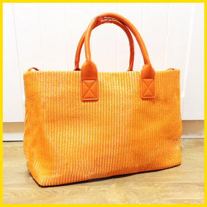 欧珀莱 欧泊莱(橙色)编制托特手拎包/单肩包 挎包 沙滩包