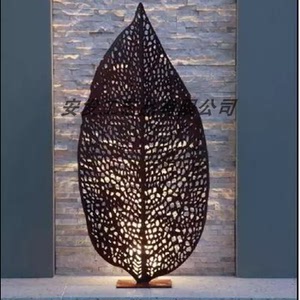 欧式铁艺金属工艺品镂空摆件树叶子装饰家居酒店大堂别墅酒吧雕塑