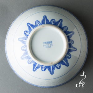 老陶瓷碗饭碗瓷器景德镇青花瓷建国文革古董古玩收藏礼物老物件
