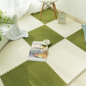 泡沫地垫拼接卧室满铺绒面地毯家用简约客厅垫可裁剪床边毯可机洗