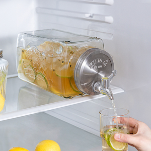 kilner冷水壶带水龙头凉水壶食品级水罐玻璃大容量冰箱柠檬冷泡壶