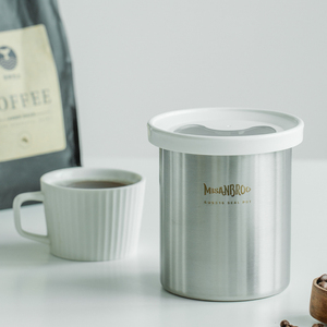 单向排气密封罐芬兰MISANBROO茶叶保鲜收纳盒不锈钢咖啡豆储存罐
