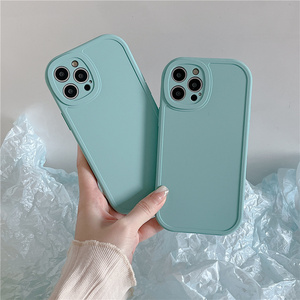 ins风淡青色适用苹果13/12/promax手机壳iphone11/xs/xr/se保护套7/8