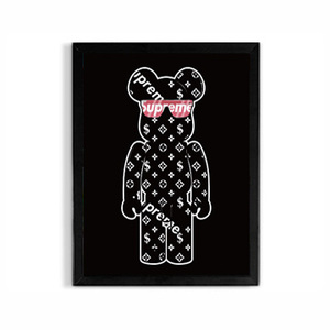 000人付款淘宝潮牌芝麻街男装商场背景墙纸暴力熊3d服装店壁纸鞋店