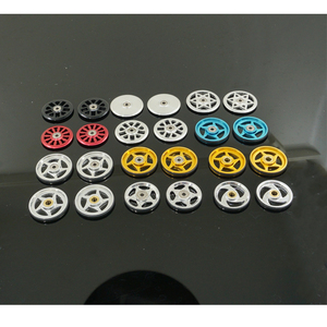 自制迷你四驱车铝合金轻量化竞速导轮18mm/20mm/21mm五星旋风多色