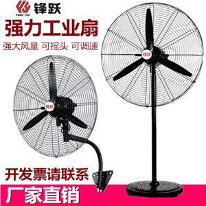 工业风扇落地750/650/500mm大功率电机壁挂牛角烧烤机械式电风扇