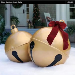 圣诞节超大充气铃铛特大圣诞树挂饰装饰气球户外大型圣诞球摆件