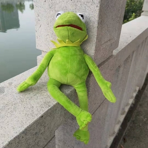 满58元包邮芝麻街长腿青蛙挂件公仔科密特青蛙玩偶科米蛙自闭青蛙