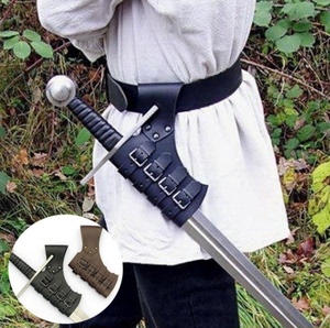 海盗剑套 复古中世纪剑鞘文艺复兴Cosplay哥特皮革剑架穿腰带武士