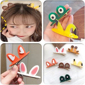 超萌可爱立体兔耳朵发夹韩国儿童女童宝宝公主小女孩发卡夹子发饰