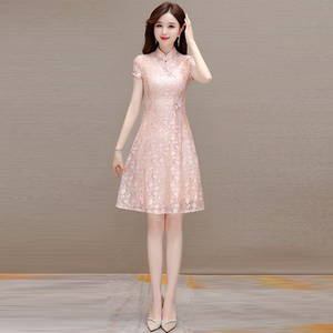 新中式改良旗袍连衣裙女夏年轻款高端精致气质日常小个子礼服a字