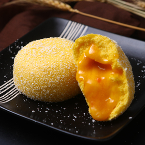 咸蛋黄爆汁流沙包雪山椰蓉包广式早茶点心早餐大包子速冻商用即食