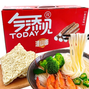 新版添添见淮山面粗粮非油炸营养面条红色礼盒装整箱1.6kg