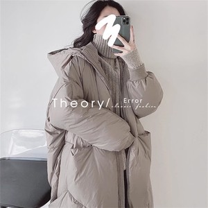 THEORY ERROR简约洋气超暖和中长款羽绒服小众宽松新款面包服女冬