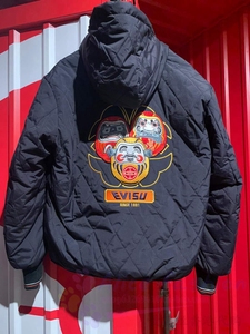 evisu福神 20冬男款 双面穿达摩标志羽绒服2eahtm0nj713rx