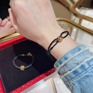 法国代购cartier/卡地亚trinity系列手链 18k金 三色金情侣款手环