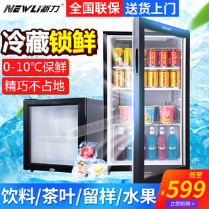 新力小冷藏柜商用立式小型家用饮料蔬果保鲜展示柜迷你单门冰箱