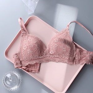 孕妇性感美背法式蕾丝内衣怀孕期哺乳文胸聚拢防下垂小胸产后喂奶