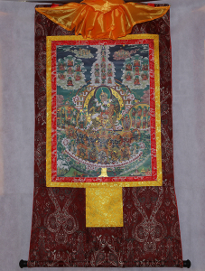 宁玛龙钦宁提皈依境唐卡 普瑞德高清不易褪色布制画像 精裱中号