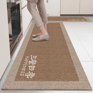 厨房地垫吸水吸油防滑耐脏耐磨防尘高级禅意地毯可定制加厚毯子