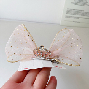 头饰可爱女童公主网纱头花夹子立体皇冠发卡女孩头饰仔仔象旗舰店