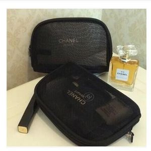 2020年新款香奈儿网纱化妆包大容量透明旅行收纳袋便携户外洗漱包